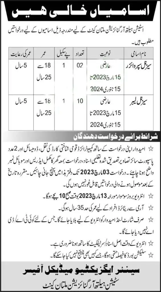 Station Health Organization Jobs 2023