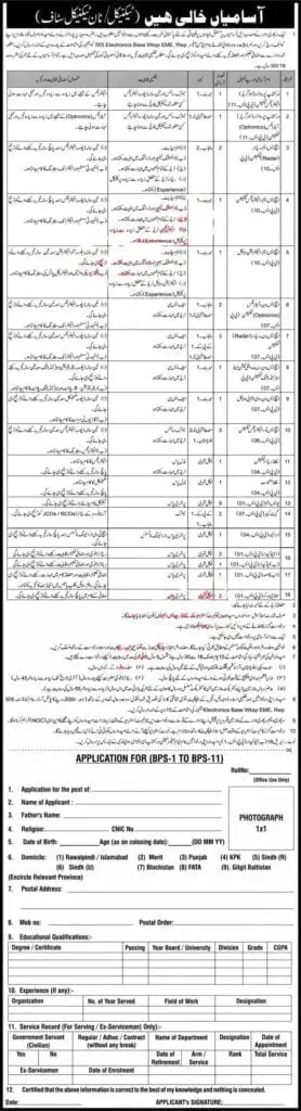 Pak Army Jobs 2023