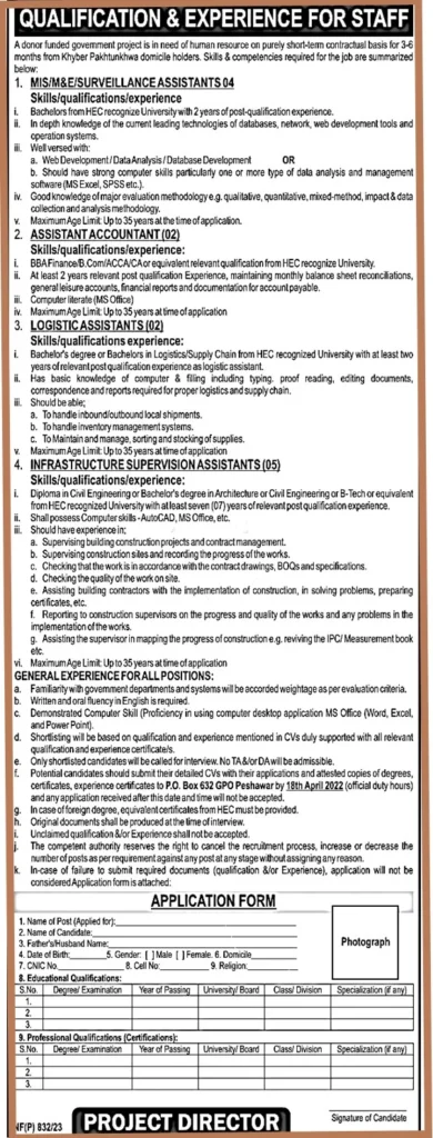 Government Project KPK Jobs 2023