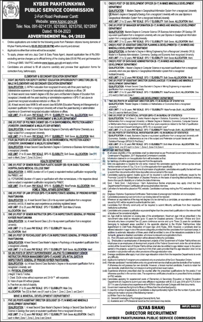 KPPSC Jobs 2023