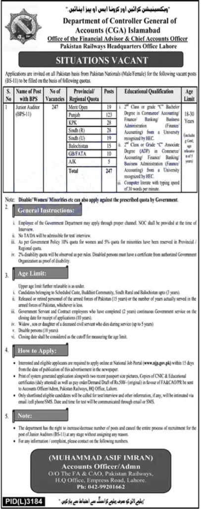 Pakistan Railways Jobs 2023