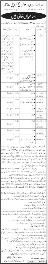 District and Session Courts Karachi Jobs 2023