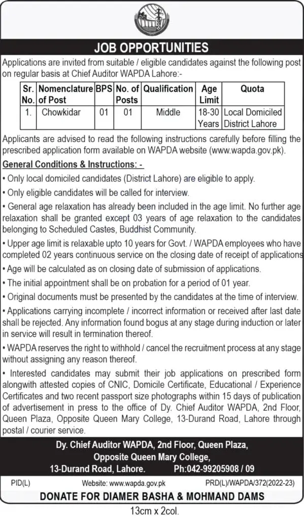 WAPDA Jobs 2023