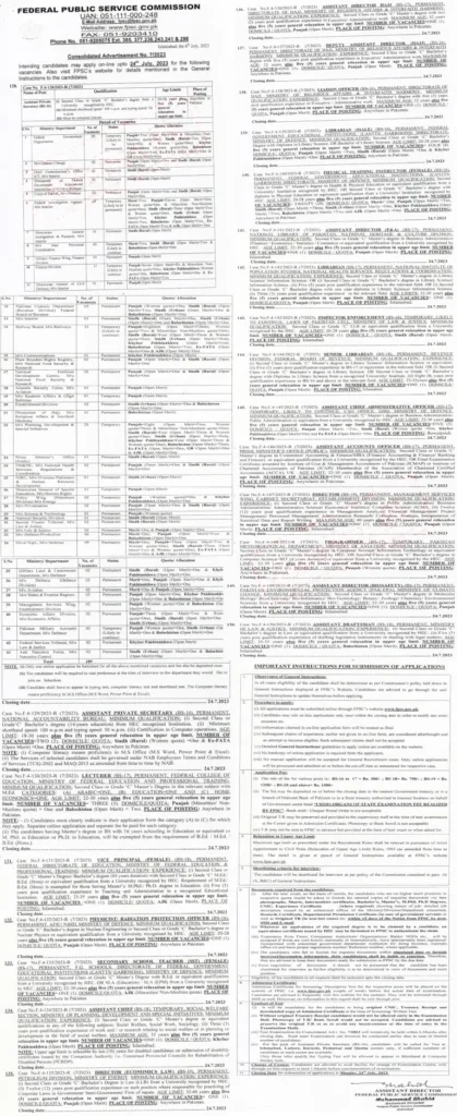 FPSC Assistant Private Secretary Jobs 2023