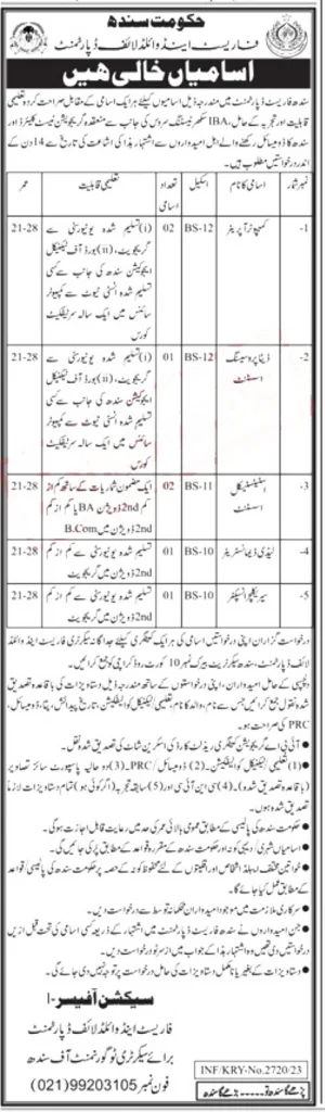 Forest Department Sindh Jobs 2023