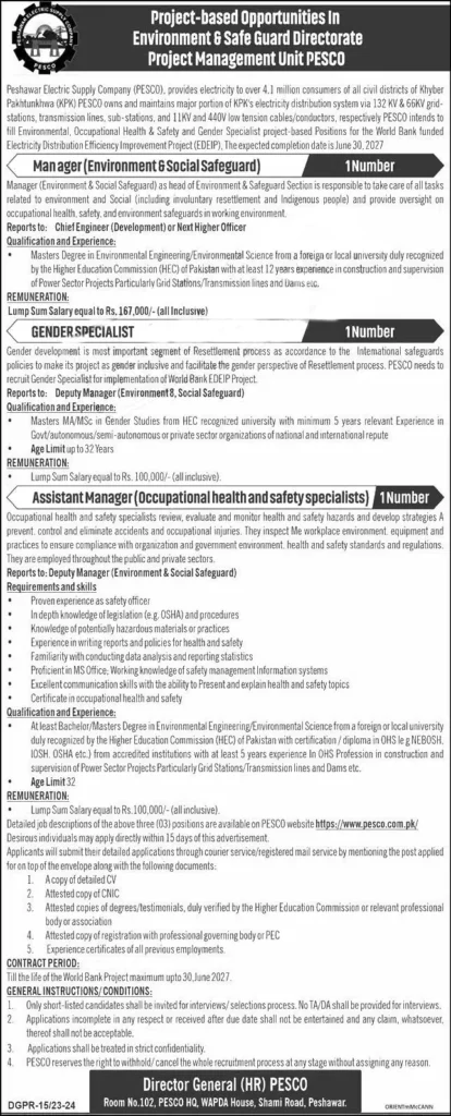 PESCO Latest Jobs 2023 - Career Opportunity
