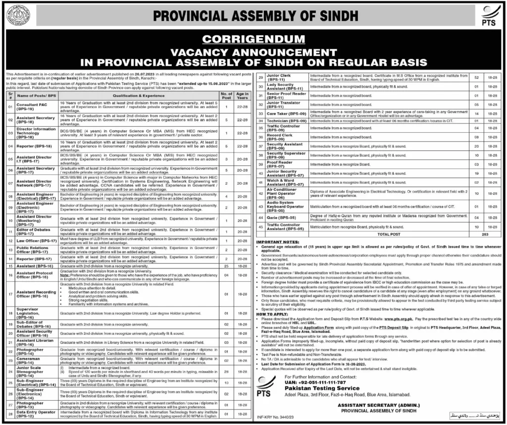 Provincial Assembly Sindh 2023