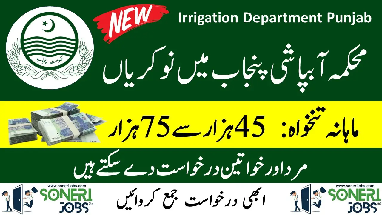 Irrigation Department Punjab Jobs 2023 - Latest Jobs in Pakistan