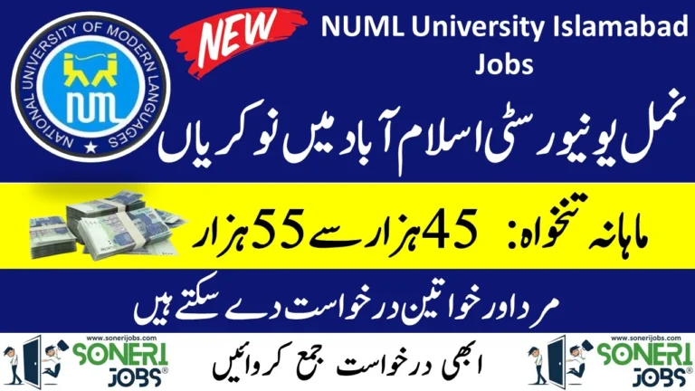 NUML University Islamabad Jobs 2023