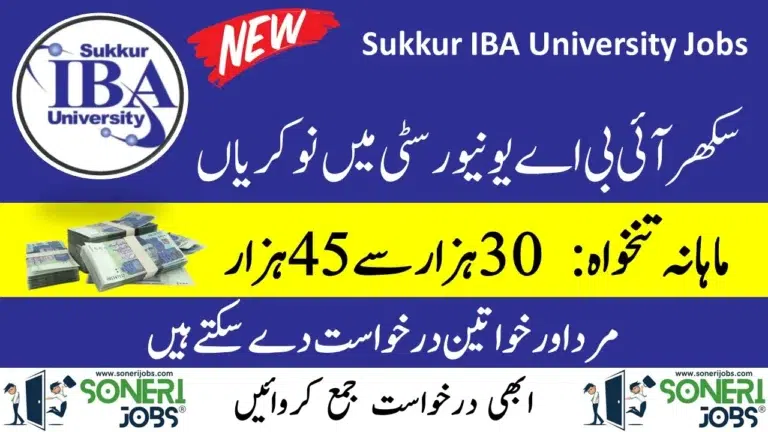 Sukkur IBA University Jobs 2023 - Online Form