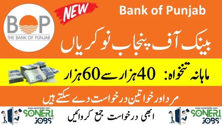 Latest Jobs in Bank of Punjab 2023