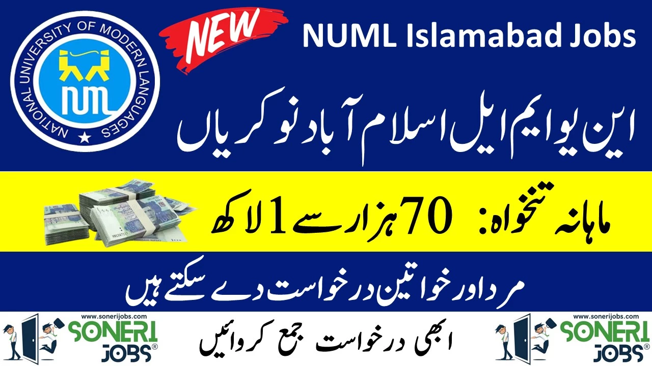 NUML Islamabad Jobs 2023 - www.numl.edu.pk