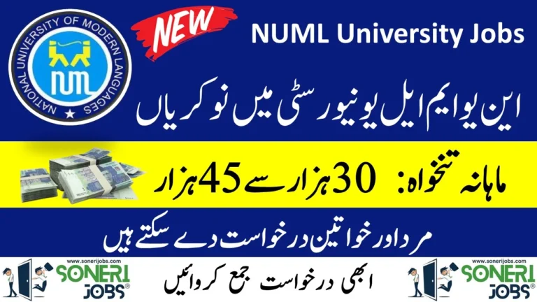 NUML University Jobs Rawalpindi 2023