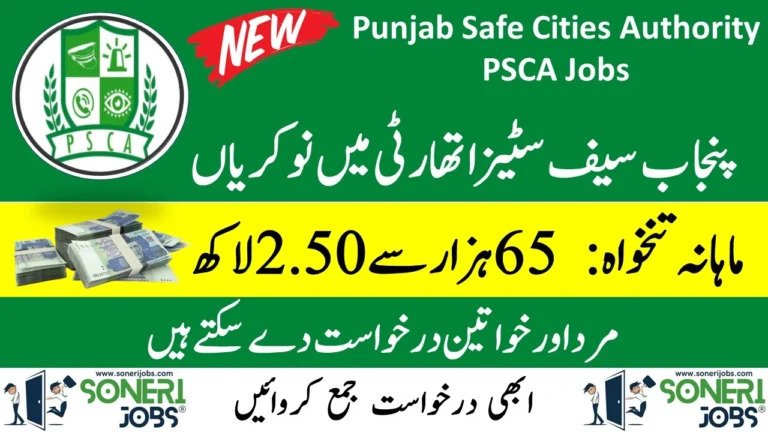 Punjab Safe Cities Authority PSCA Jobs 2023