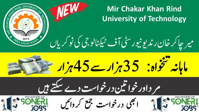 Mir Chakar Khan Rind University of Technology Jobs 2023