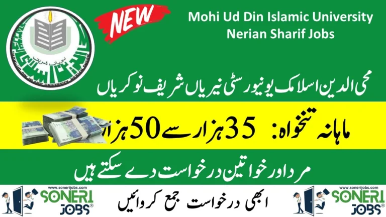 Mohi Ud Din Islamic University Nerian Sharif Jobs 2024