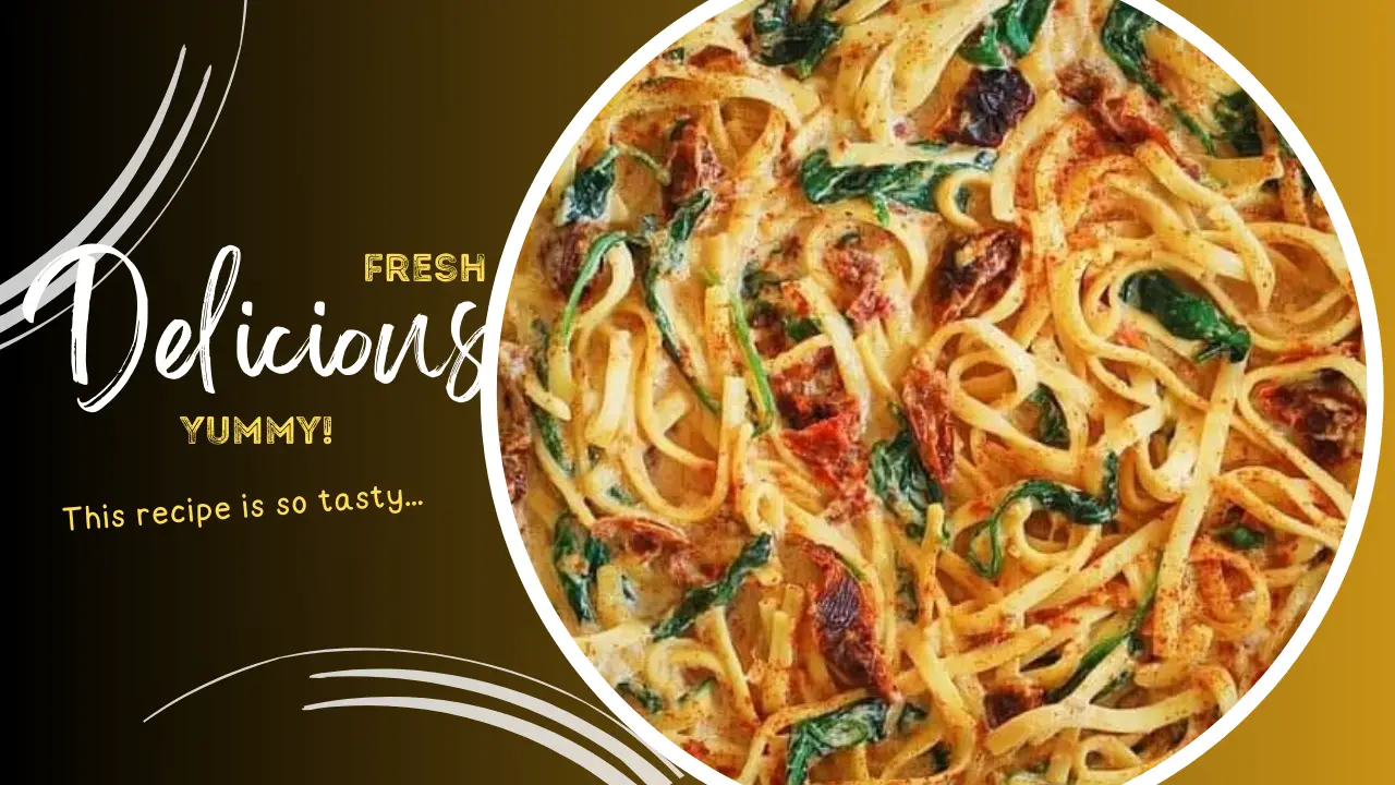 Indulge in Creamy Linguine with Spinach and Sun-Dried Tomato Cream Sauce