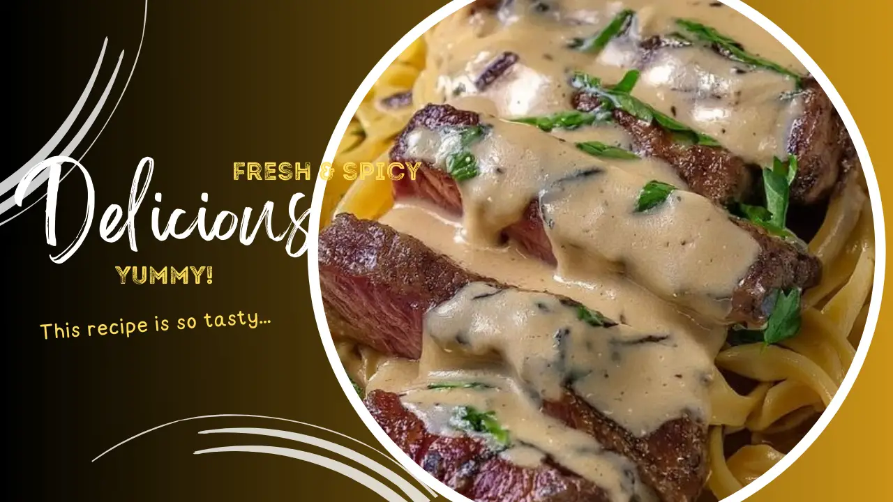 Savory Steak Gorgonzola Alfredo with Creamy Parmesan Sauce