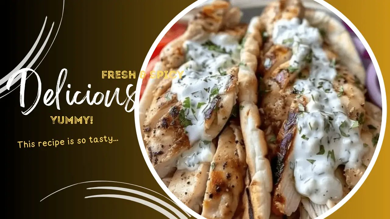 Authentic Greek Chicken Gyros with Tzatziki Sauce