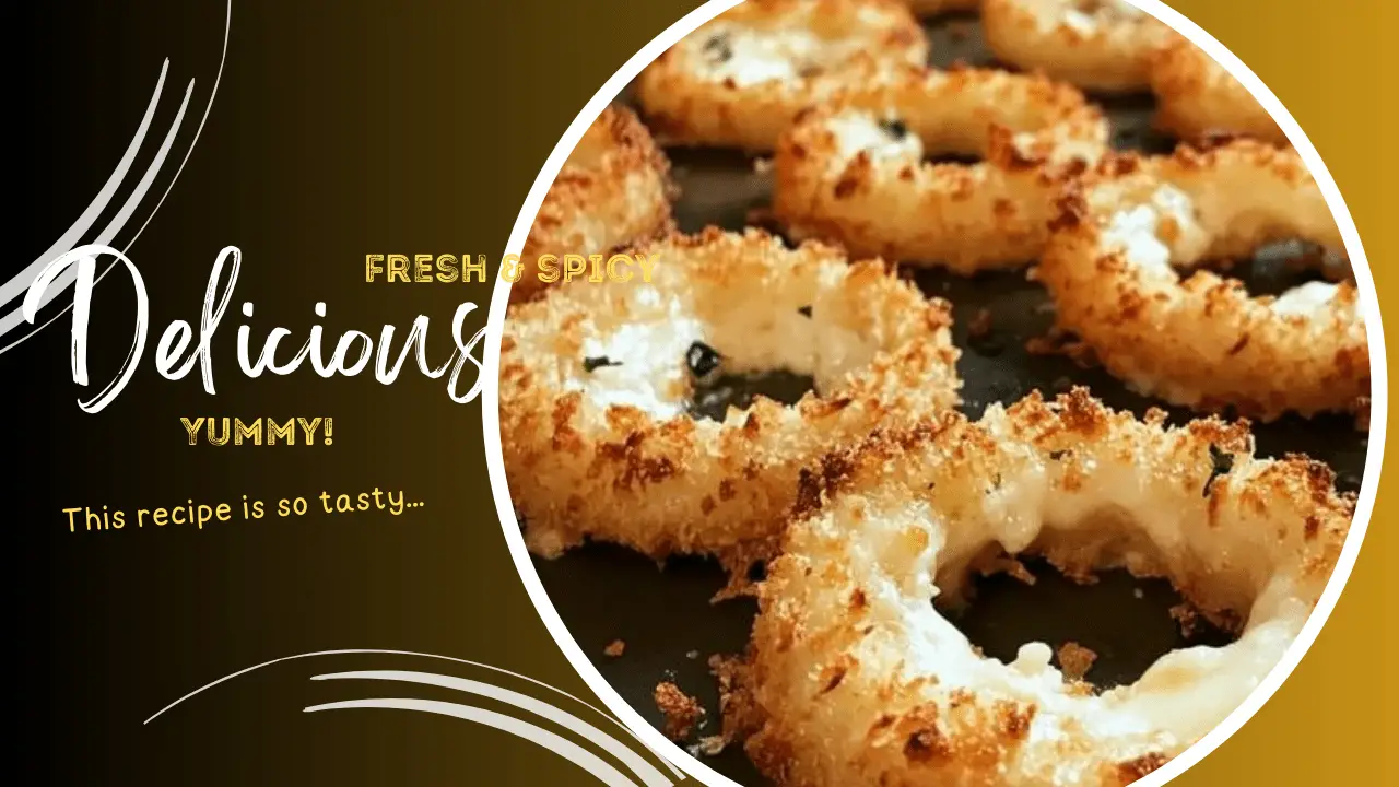 Baked Mozzarella Onion Rings Recipe