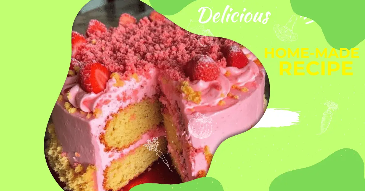 Strawberry Lemon Crunch Cake Recipe