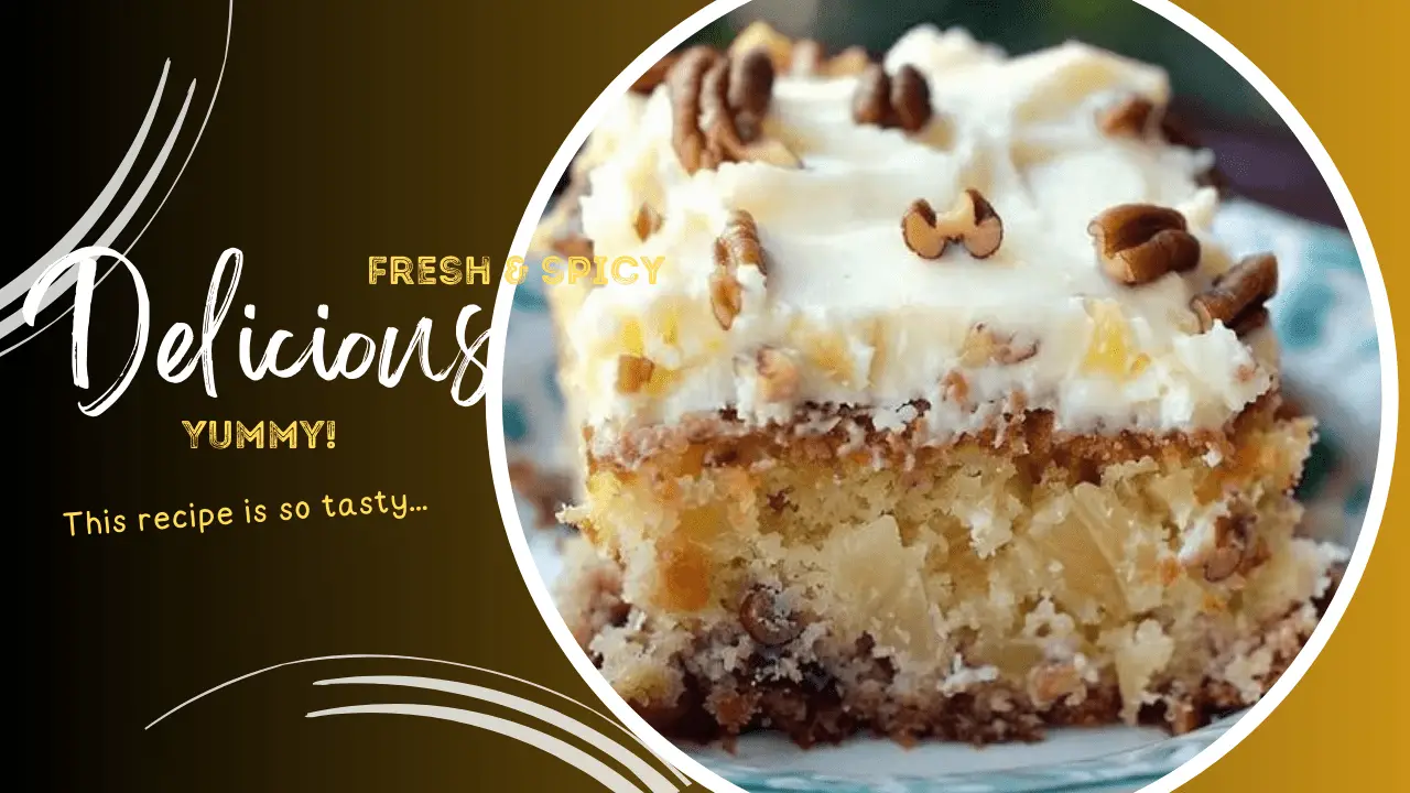 Pineapple Pecan Cake with Cream Cheese Frosting Recipe