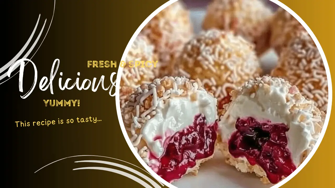 Cream and Berry-Filled Pastry Balls Recipe