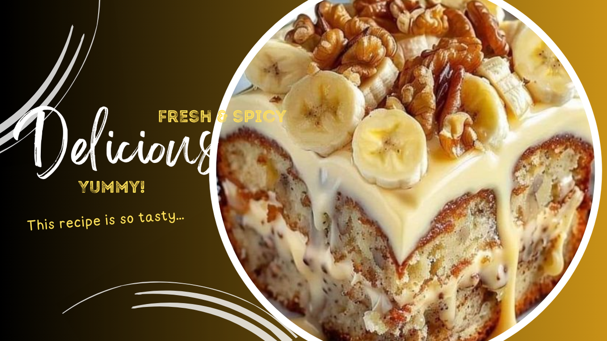 Deliciously Moist Banana Walnut Cake Recipe