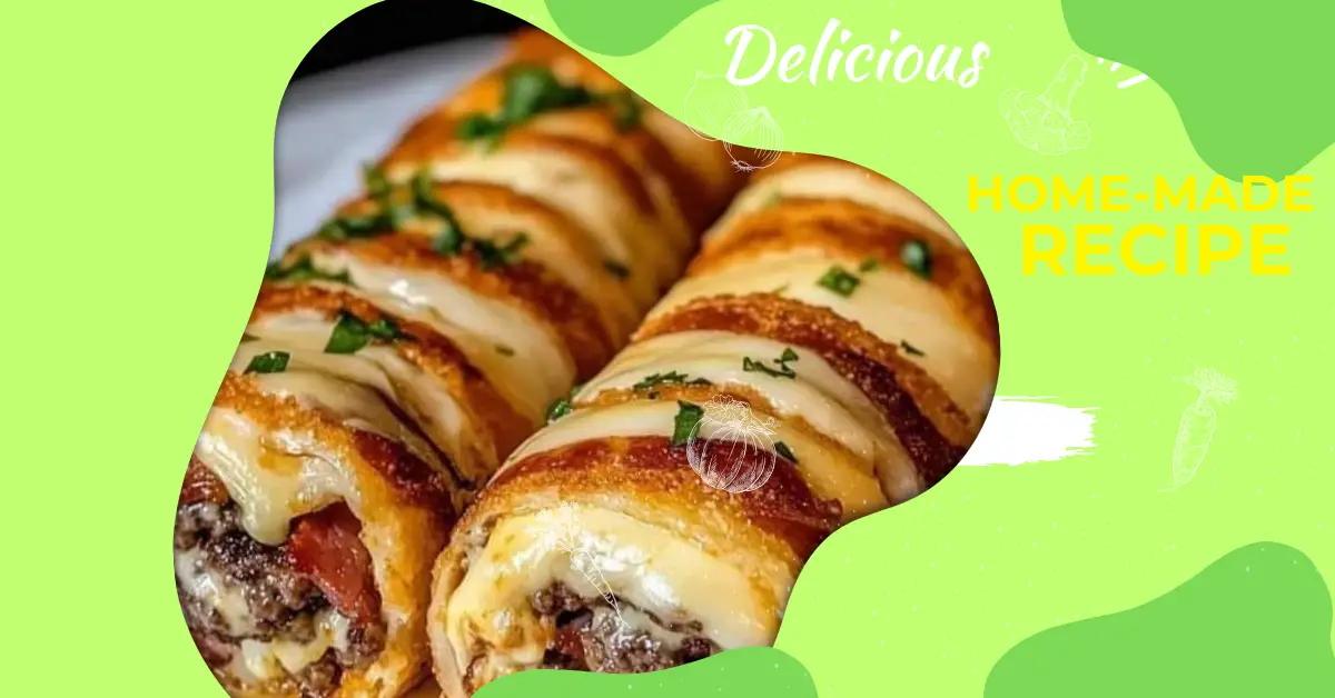 Garlic Butter Bacon Cheeseburger Rollups Recipe