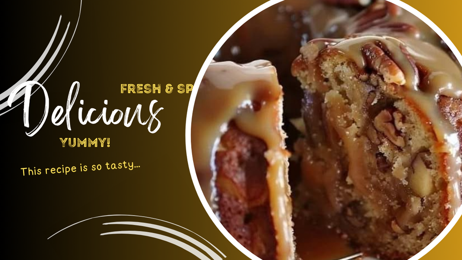 Apple Pecan Cake With Caramel Glaze A Fall-Inspired Delight