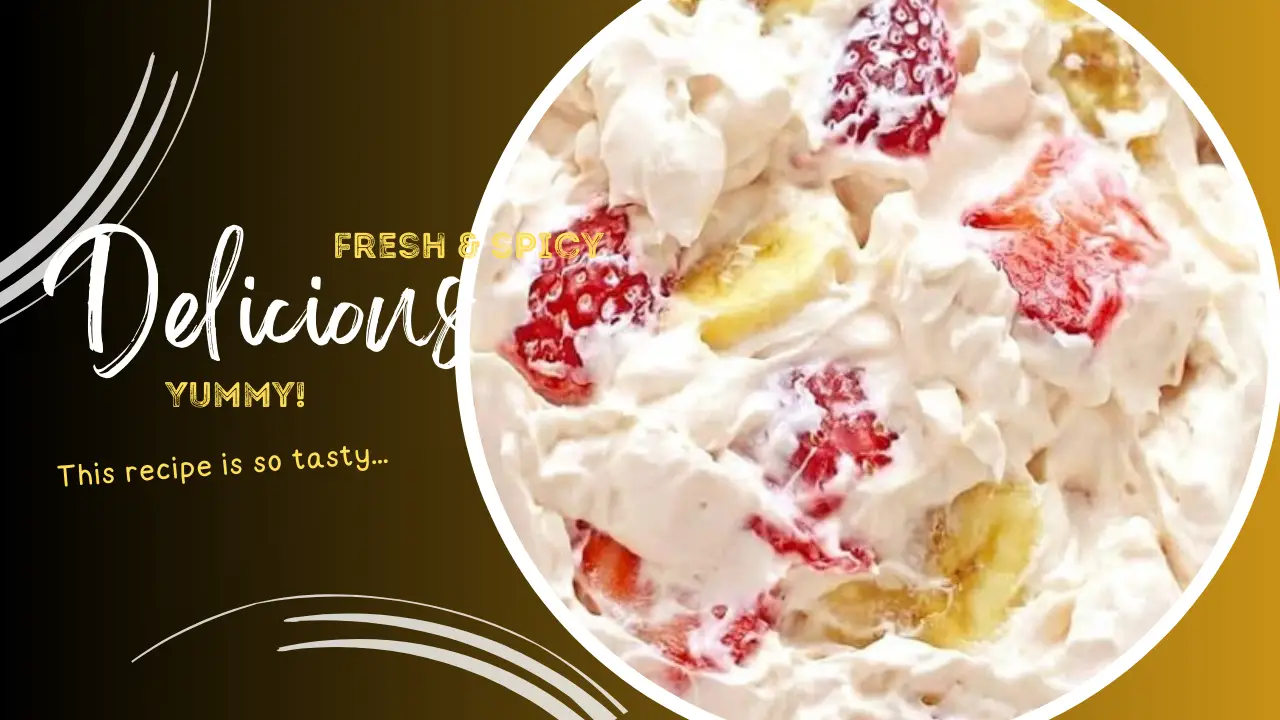 Sweet and Creamy Strawberry Banana Cheesecake Salad Recipe