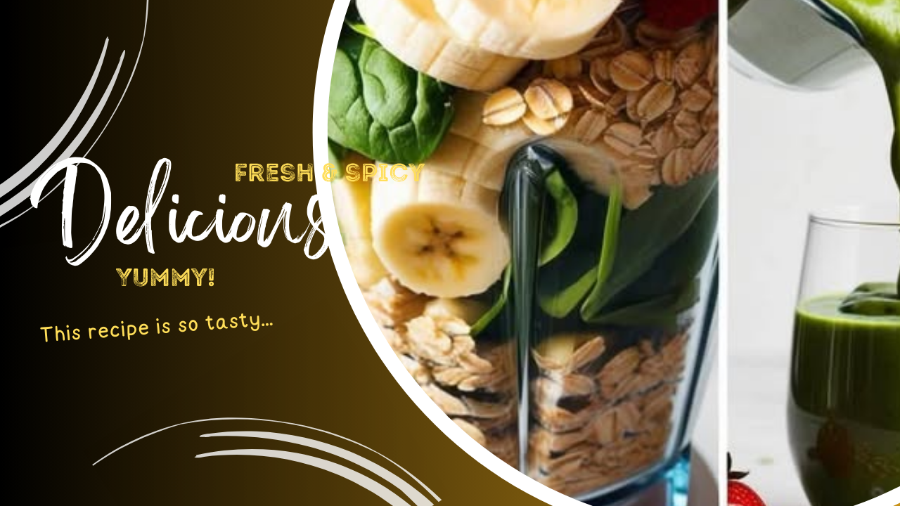 Strawberries Banana Oats and Spinach Smoothie Recipe