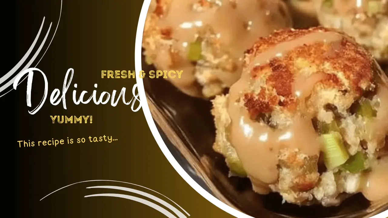 Balls Made of Leftover Turkey and Stuffing