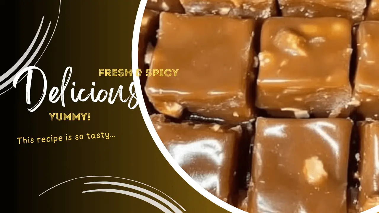 Caramel Nut Fudge Squares Recipe