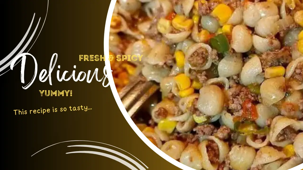 Pasta Shells with Ground Beef and Corn Recipe Description Pasta Shells with Ground Beef and Corn is a hearty, flavorful, and satisfying dish that perfectly blends tender pasta, juicy ground beef, and sweet corn in a creamy, savory sauce. It’s an easy one-pan meal that’s perfect for busy weeknights, bringing comfort and nutrition to your table in less than 30 minutes. The combination of flavors and textures makes it a family favorite that even picky eaters will love. Ingredients 2 cups medium pasta shells 1 lb ground beef 1 cup corn kernels (fresh, frozen, or canned) 1 small onion, finely chopped 2 cloves garlic, minced 1 cup tomato sauce 1/2 cup beef broth 1/2 cup shredded cheddar cheese 1/2 teaspoon paprika 1/2 teaspoon black pepper 1 teaspoon salt (adjust to taste) 1 tablespoon olive oil 1/2 teaspoon dried oregano 1/4 teaspoon red chili flakes (optional) Fresh parsley for garnish Instructions Cook the pasta shells in salted boiling water until al dente, then drain and set aside. In a large skillet, heat olive oil over medium heat. Add chopped onion and sauté until translucent. Stir in minced garlic and cook for another 30 seconds. Add the ground beef and cook until browned, breaking it apart with a spatula. Drain excess fat if necessary. Add tomato sauce, beef broth, salt, black pepper, paprika, oregano, and chili flakes. Stir well and let it simmer for 5 minutes. Stir in the corn and cooked pasta shells. Mix until everything is well coated and heated through. Sprinkle shredded cheddar cheese over the top and let it melt for 1–2 minutes. Garnish with fresh parsley and serve warm