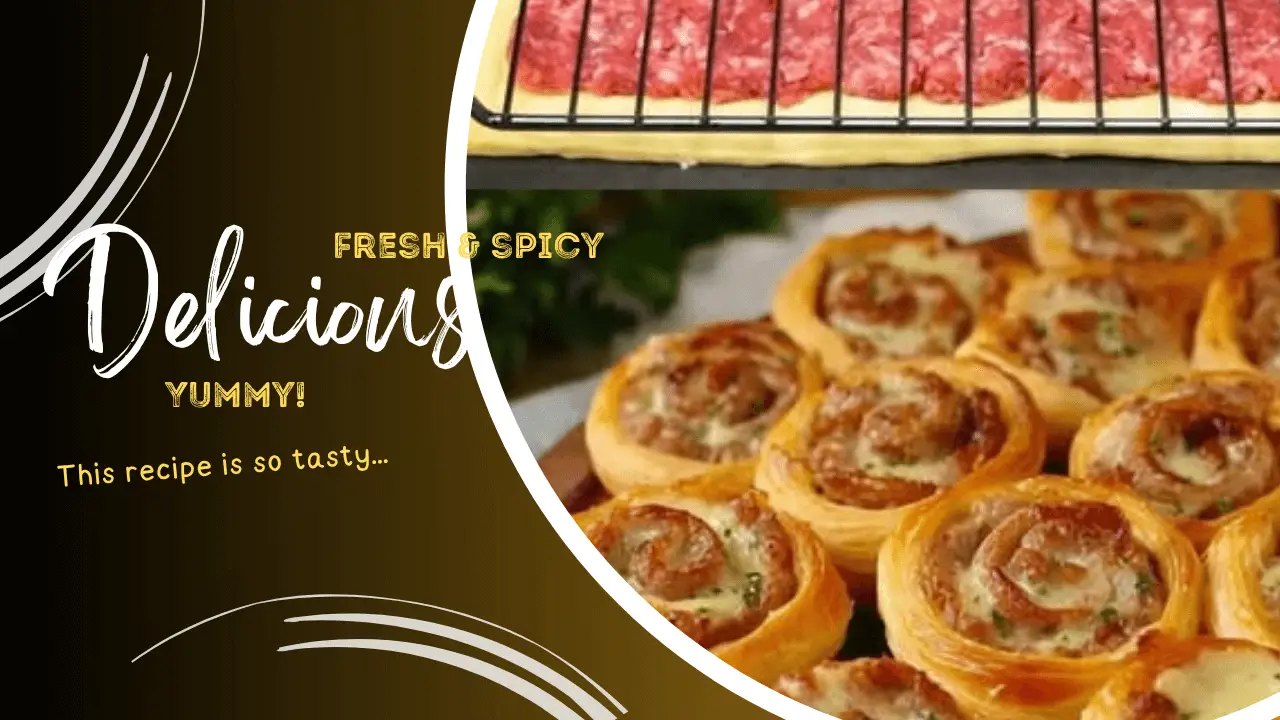 Minced Meat with Cheese Puff Pastry Pinwheels