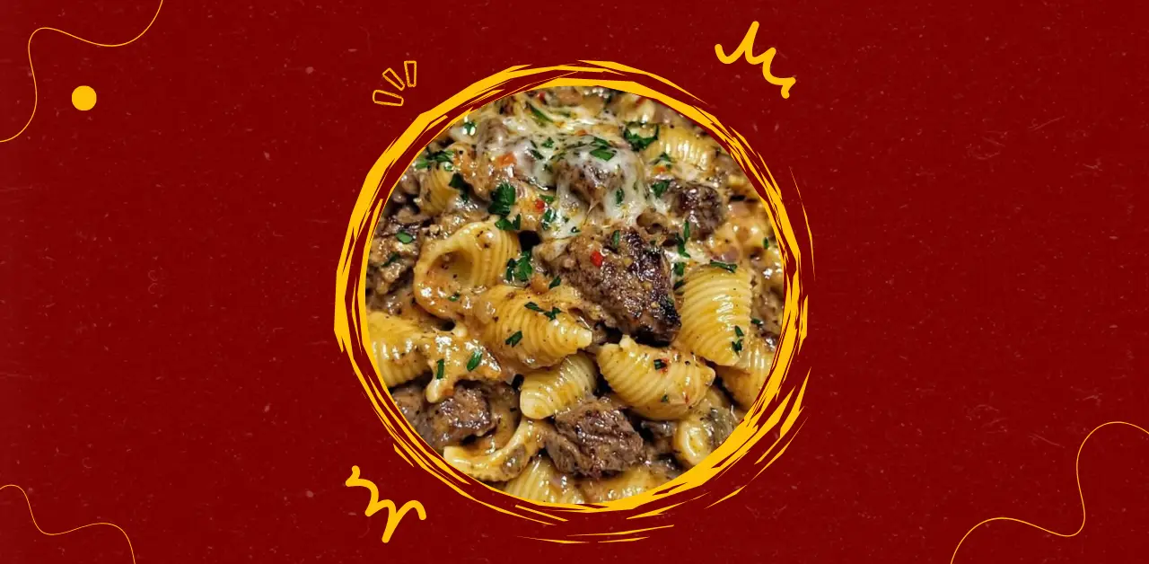 Creamy Shell Pasta with Sausage & Herb Cheese Sauce Recipe