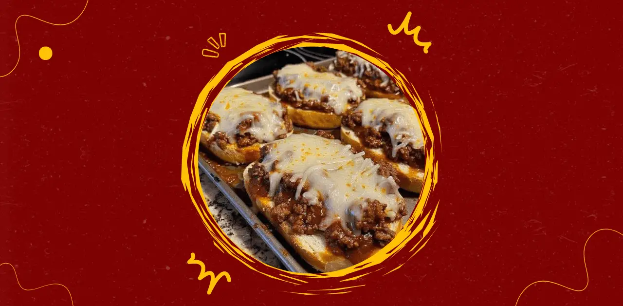 Cheesy Open Faced Sloppy Joe Sandwiches Recipe