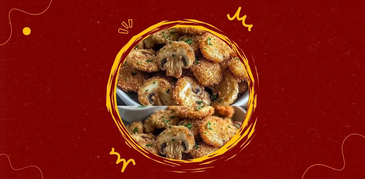 Crispy Fried Mushrooms with Herb Crust and Creamy Dipping Sauce Recipe