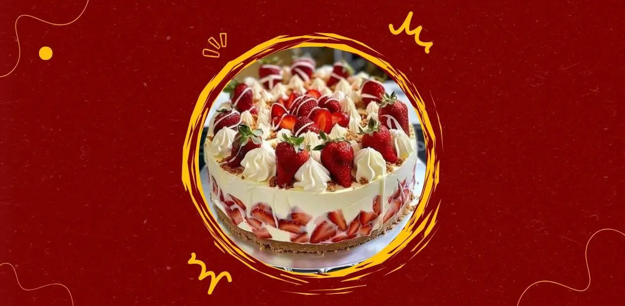 White Chocolate Strawberry Cheesecake