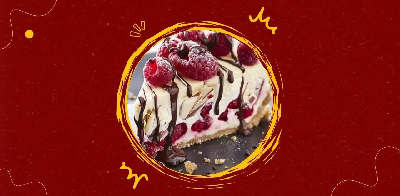 Raspberry Almond Cheesecake with Chocolate Drizzle Recipe