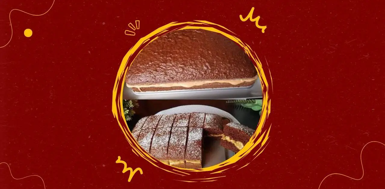 Chocolate Caramel Tray Cake Recipe