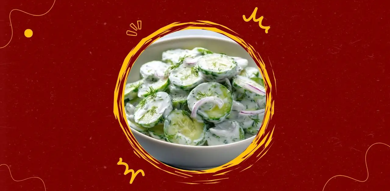 Creamy Cucumber & Red Onion Salad with Fresh Dill Recipe