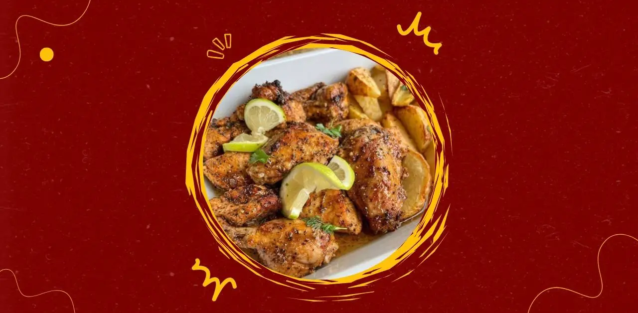 Lemon Herb Roasted Chicken with Crispy Potato Wedges Recipe
