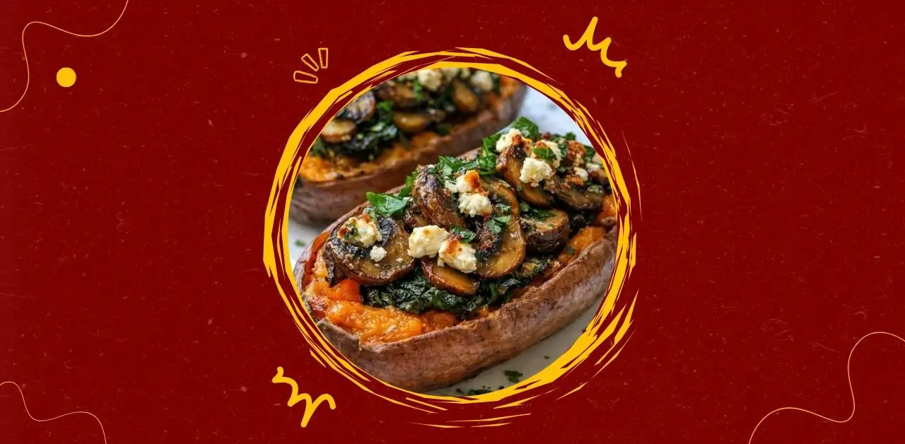 Stuffed Sweet Potatoes with Spinach and Mushrooms Recipe