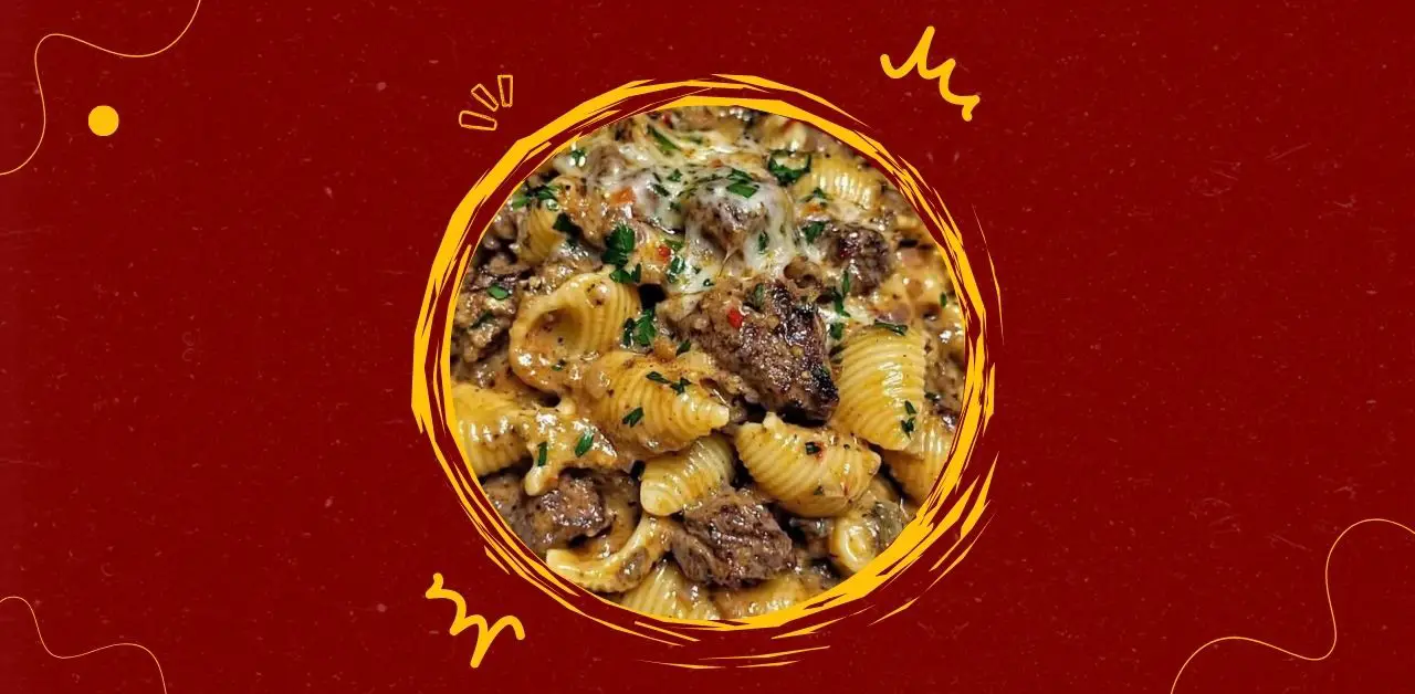 Creamy Shell Pasta with Savory Meat Recipe