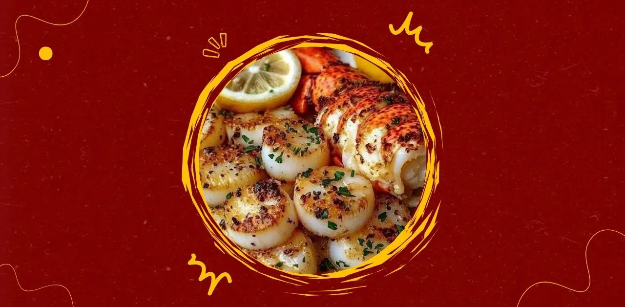 Grilled Lobster Tail with Seared Scallops Recipe