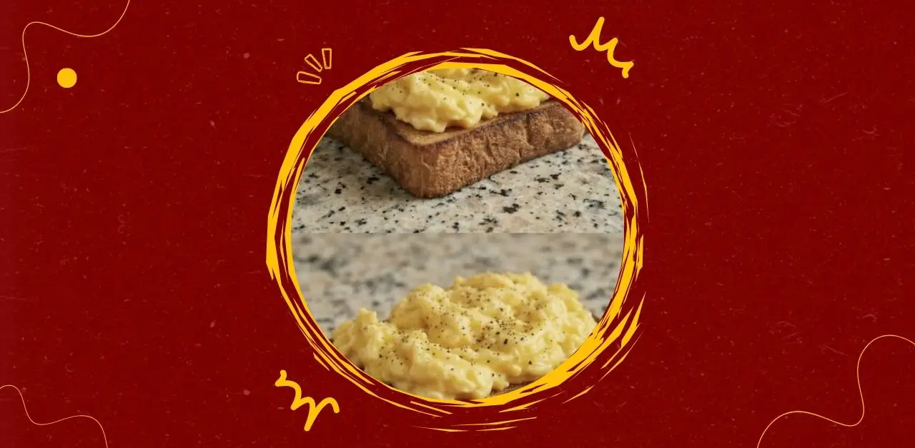 Fluffy Scrambled Eggs on Toast Recipe