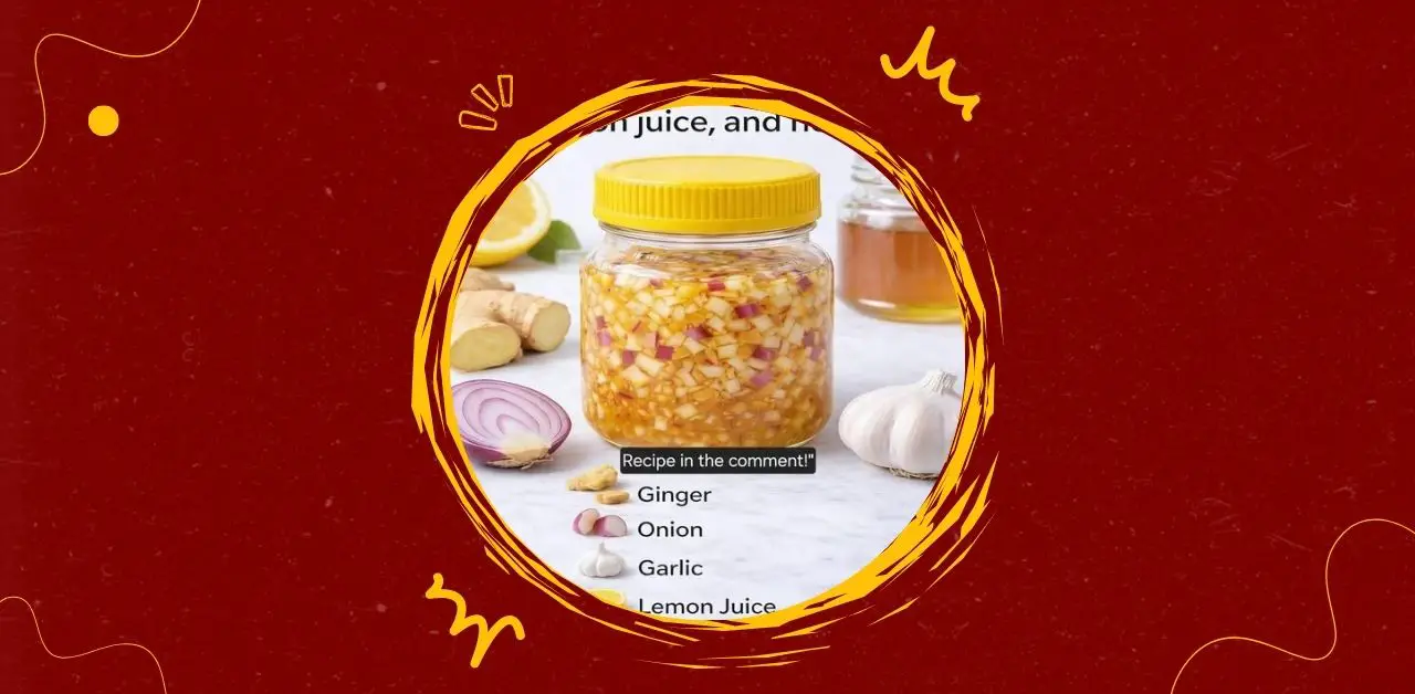 Immune-Boosting Ginger, Onion, Garlic, Lemon & Honey Tonic Recipe