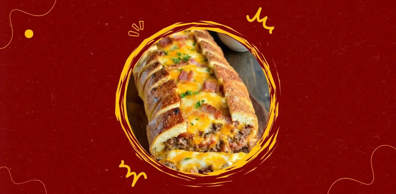 Cheesy Beef and Bacon Stuffed Bread Recipe
